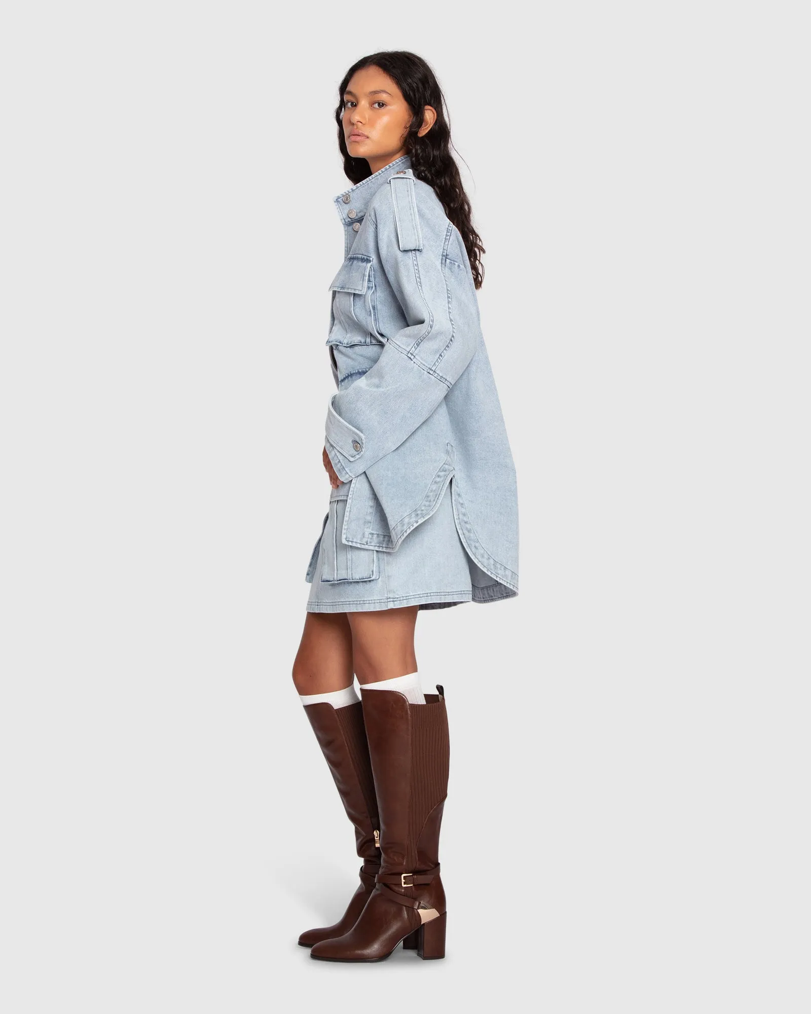 Distant Love Overshirt - Stonewash
