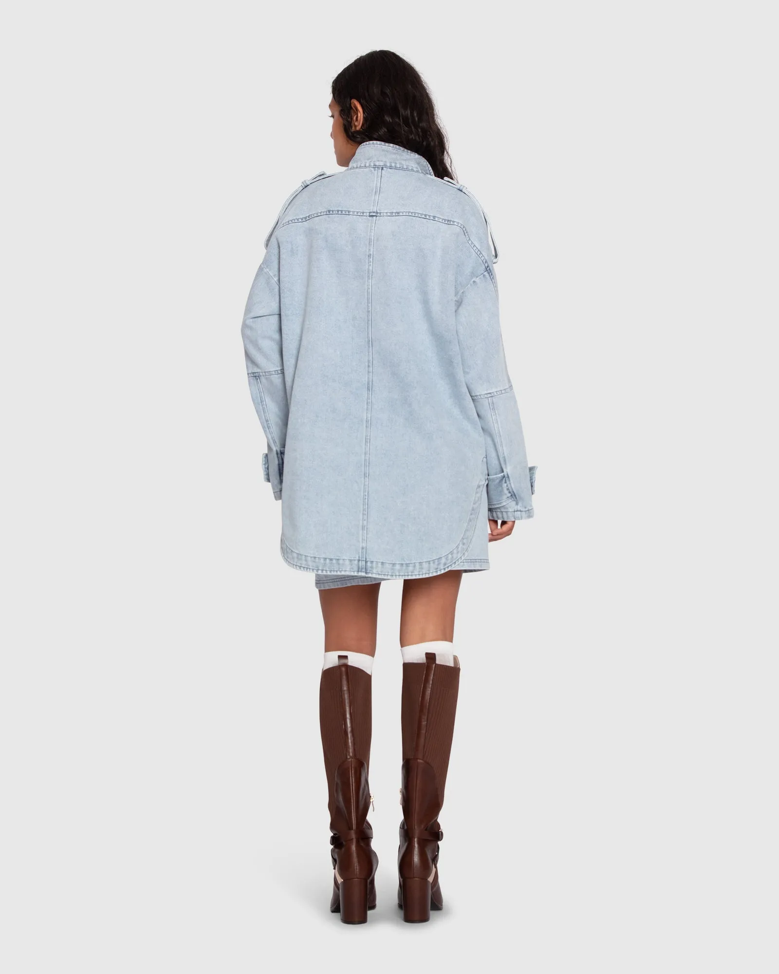 Distant Love Overshirt - Stonewash