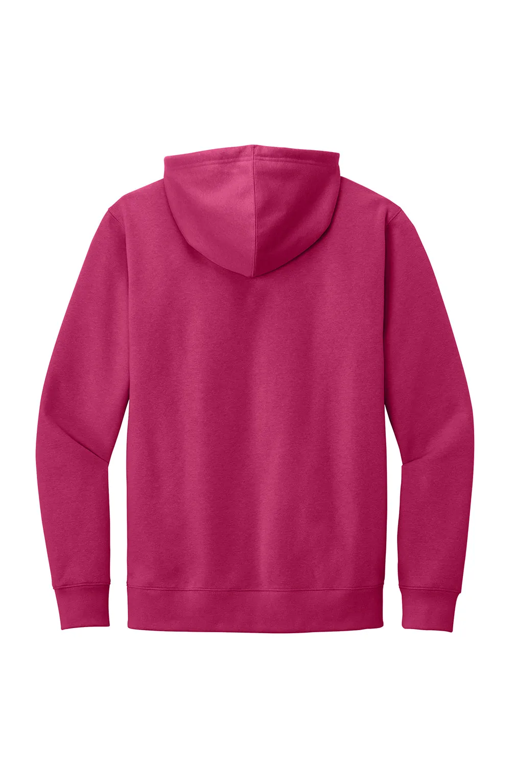 District Mens Very Important Fleece Hooded Sweatshirt Hoodie w/ Pouch Pocket - Dark Fuchsia Pink