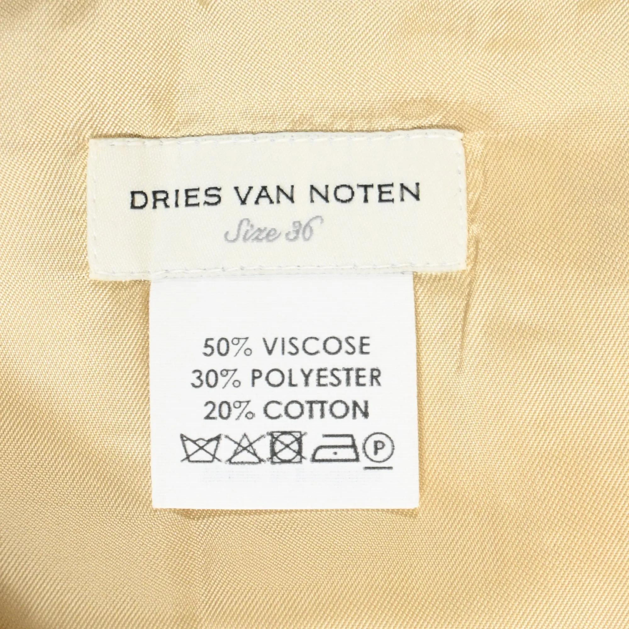 Dries Van Noten Printed Skirt in Yellow Viscose