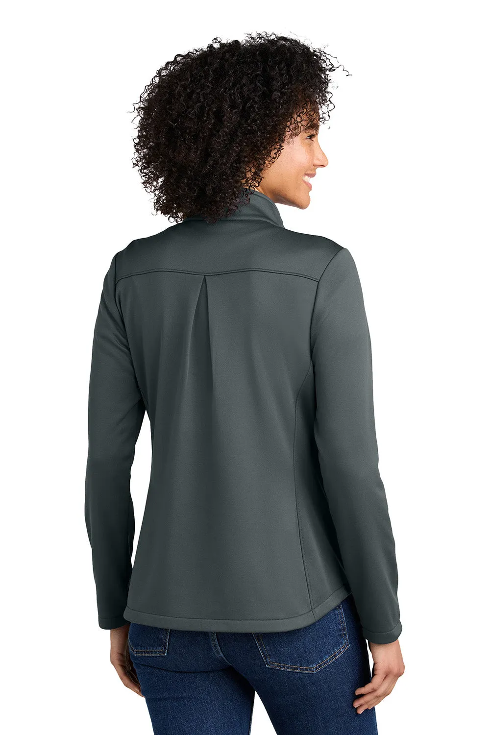 Eddie Bauer Womens Smooth Fleece 1/4 Zip Sweatshirt - Iron Gate Grey