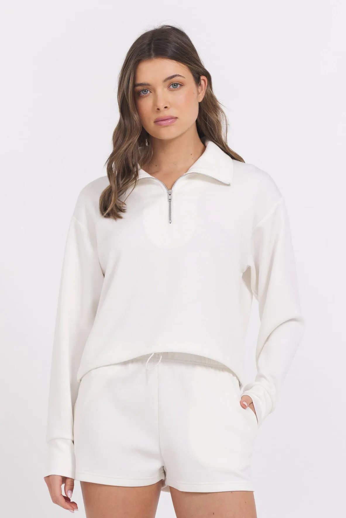 Egg Shell Cloud Quarter Zip