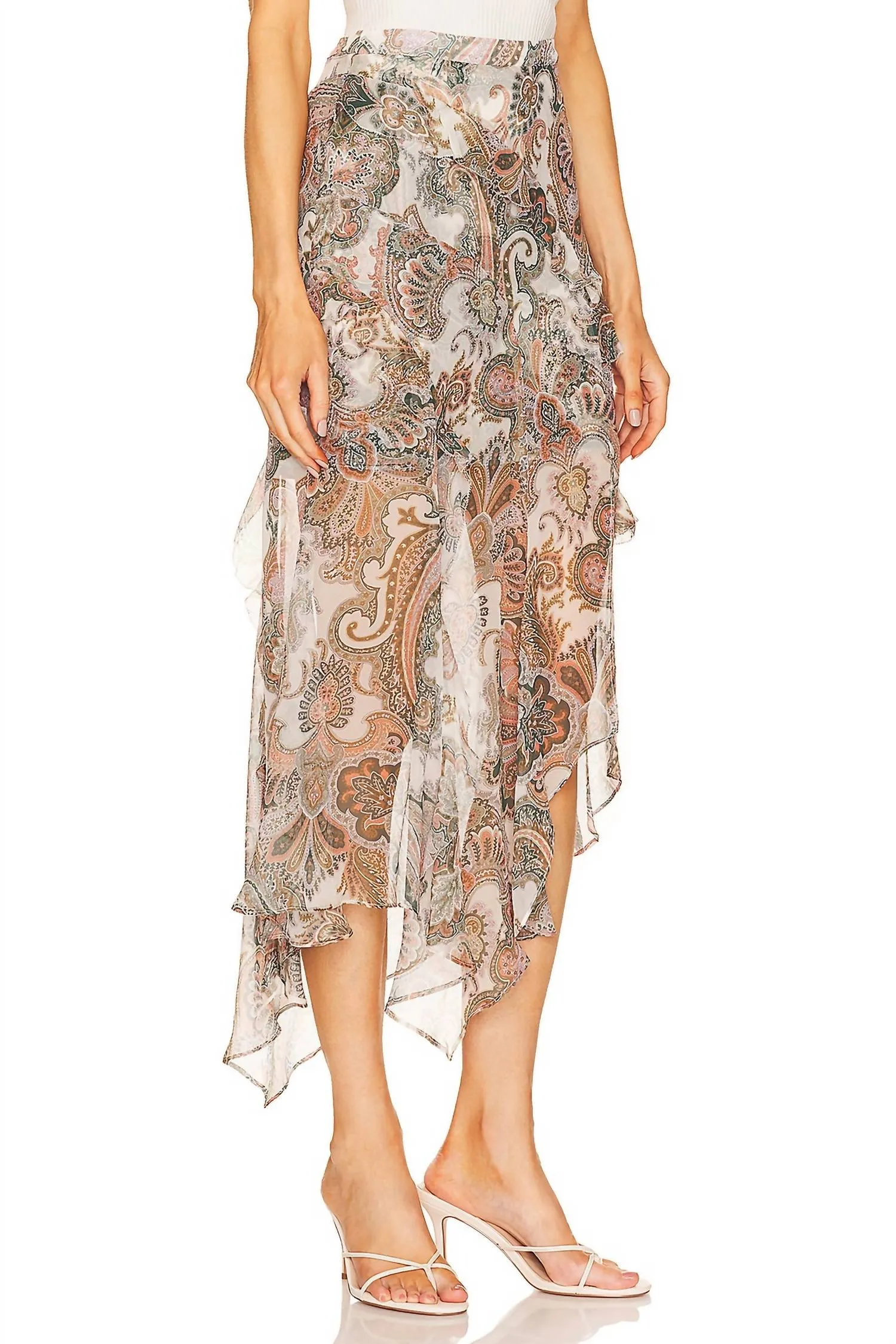 Eleonora Skirt In Barely Orchid Multi