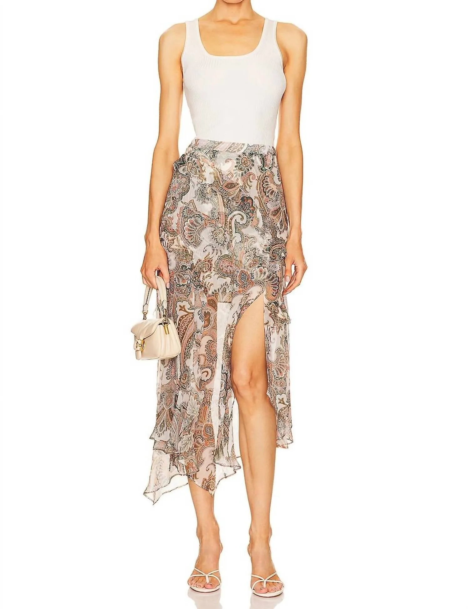 Eleonora Skirt In Barely Orchid Multi