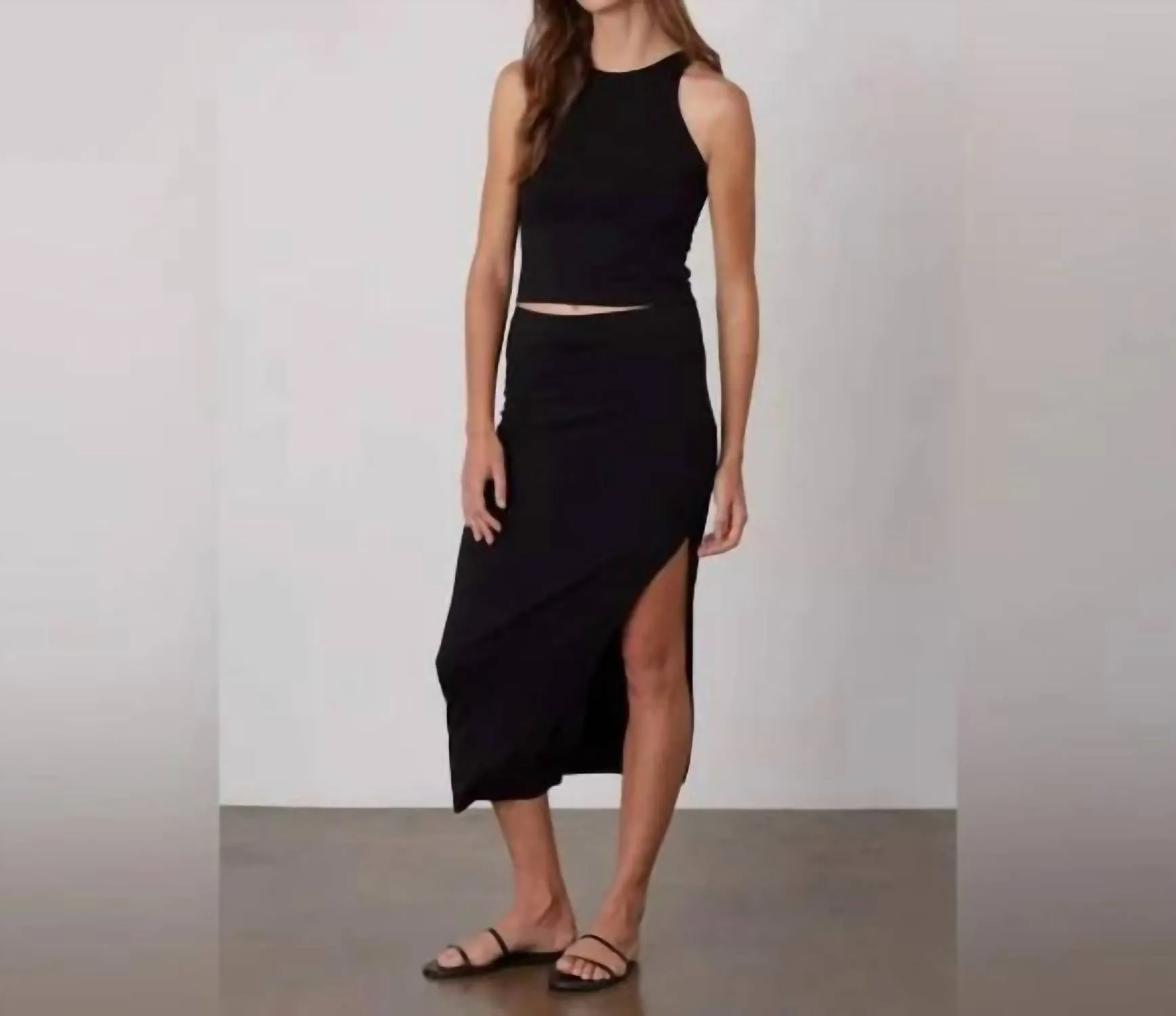 Ella Midi Skirt In Black