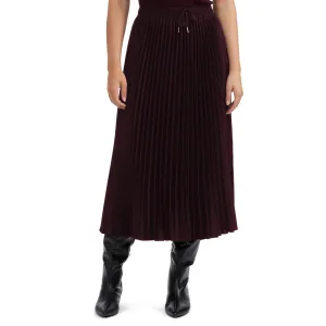 Ellen Tracy Women's Pleated Satin Midi Skirt
