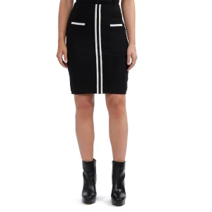Ellen Tracy Women's Textured Skirt with Contrast Rib Trim