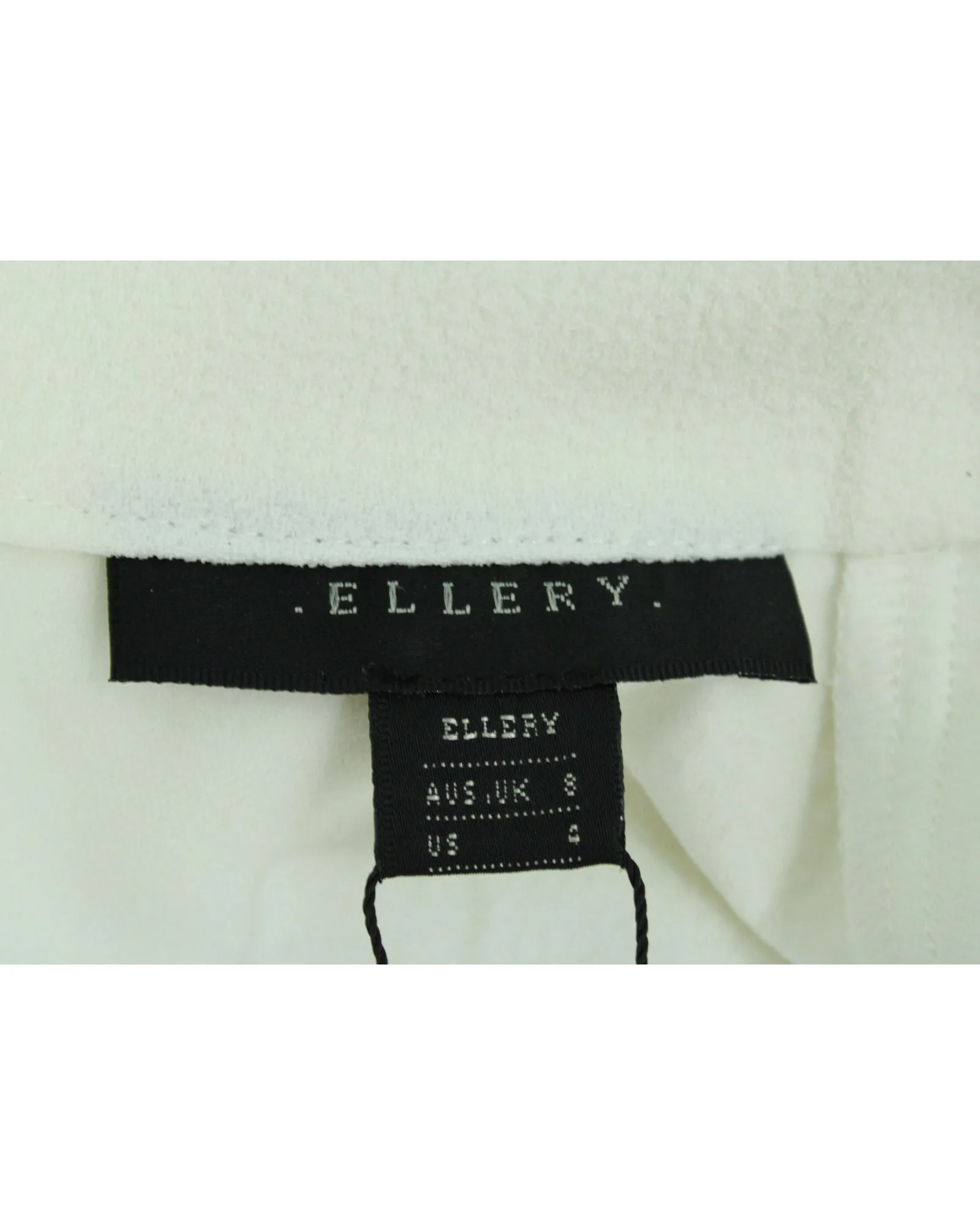 Ellery Mock Collar Top in White Polyester