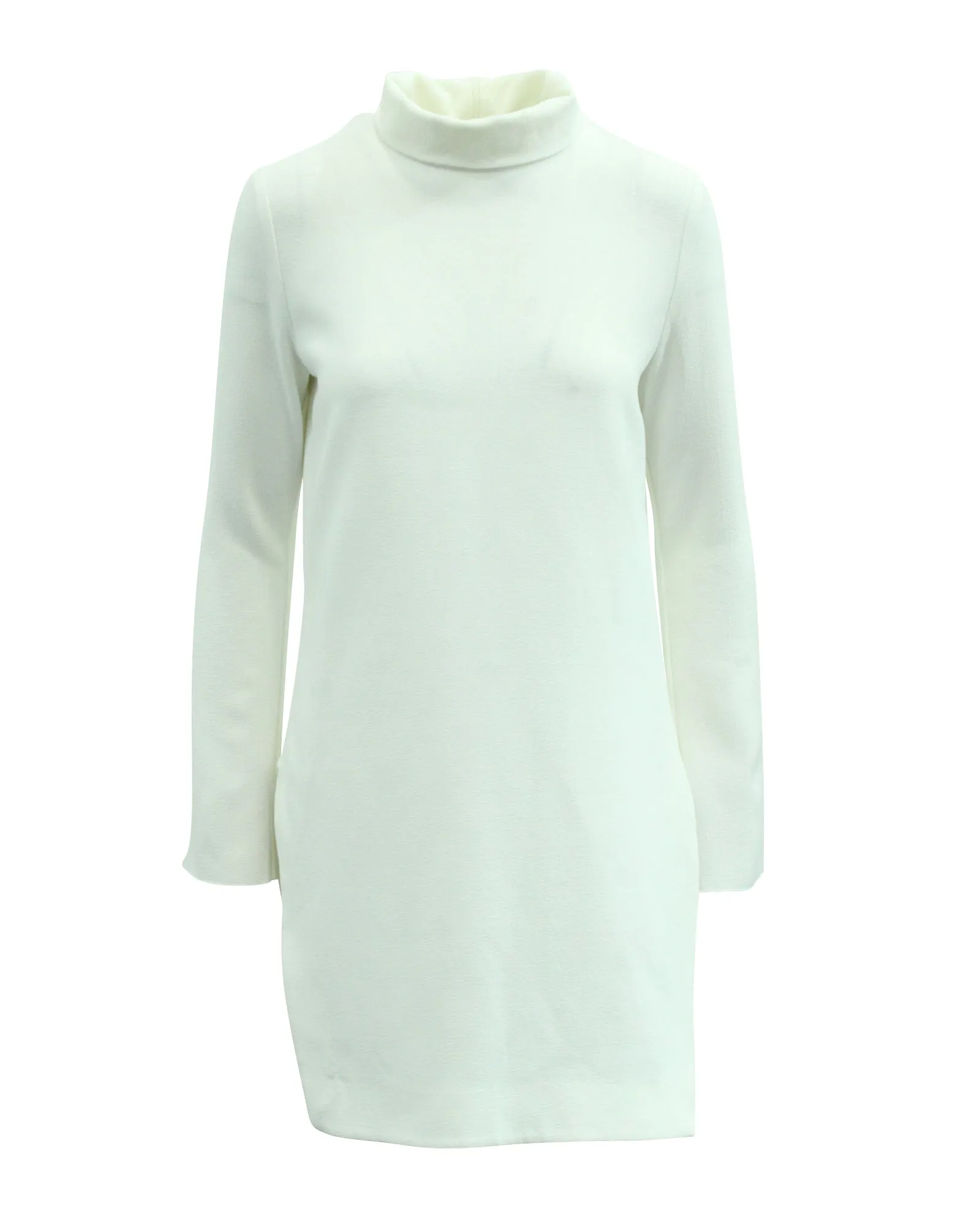 Ellery Mock Collar Top in White Polyester
