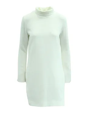 Ellery Mock Collar Top in White Polyester