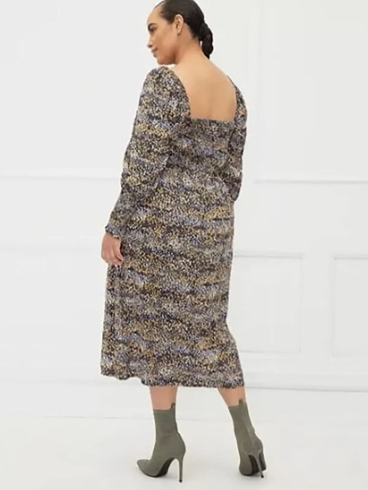 eloquii Size 22/24 Black & White Multi Dots Dress