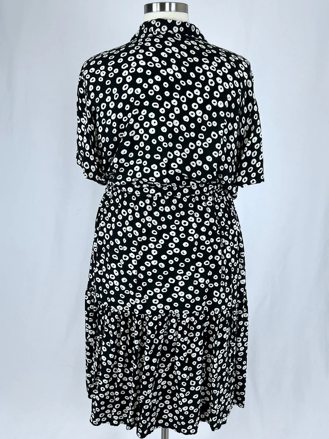 eloquii Size 28 Black & White Circles Dress