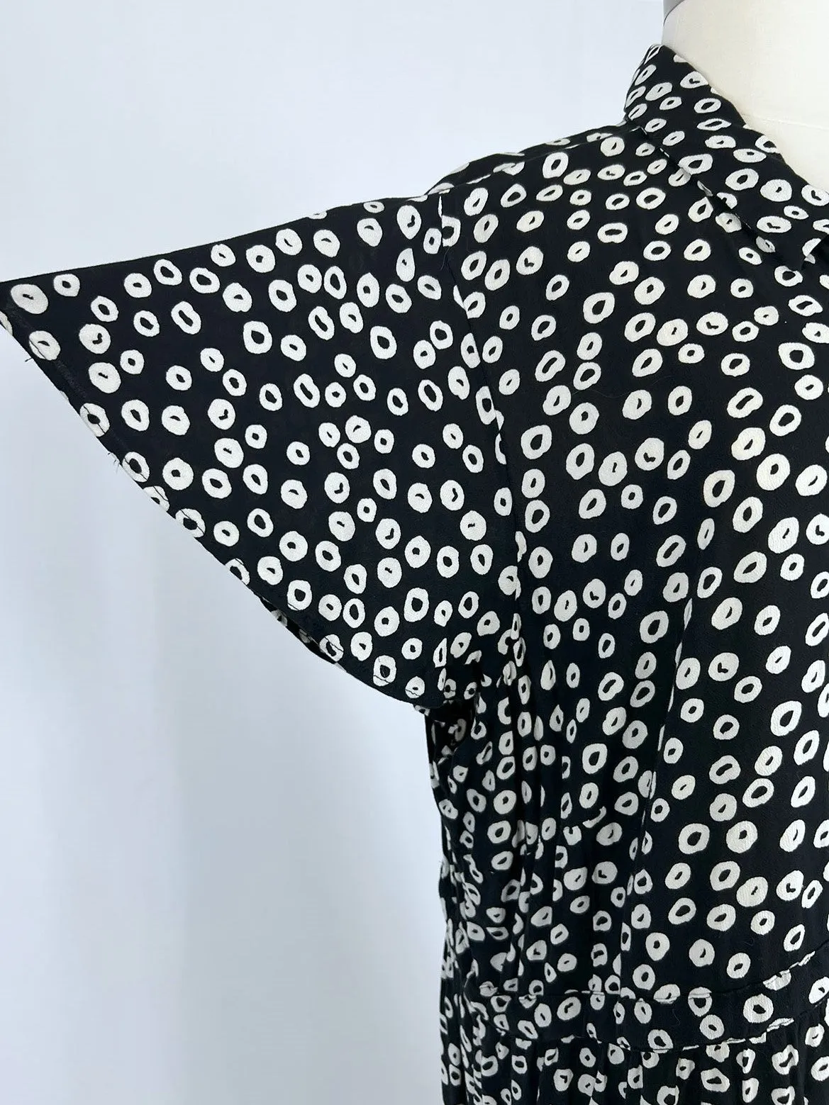 eloquii Size 28 Black & White Circles Dress