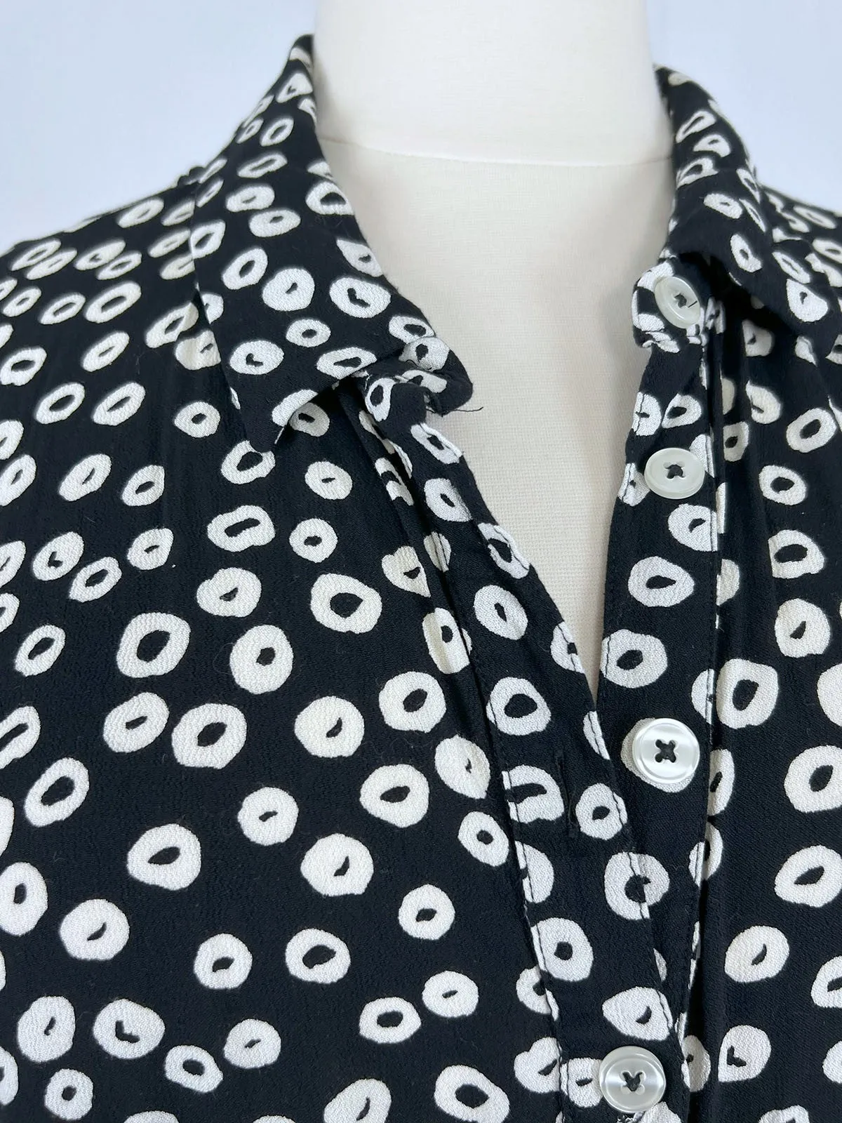 eloquii Size 28 Black & White Circles Dress