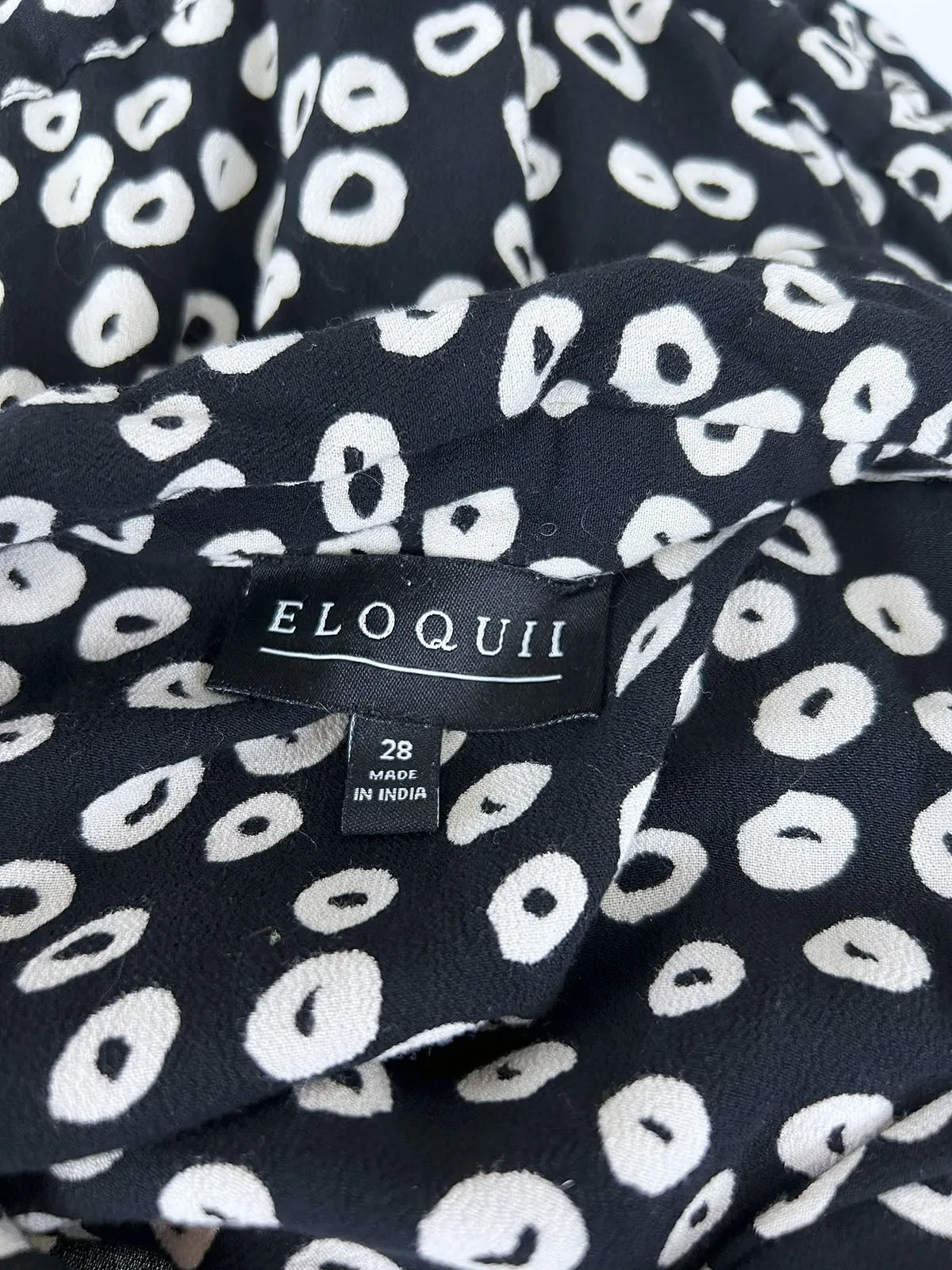 eloquii Size 28 Black & White Circles Dress