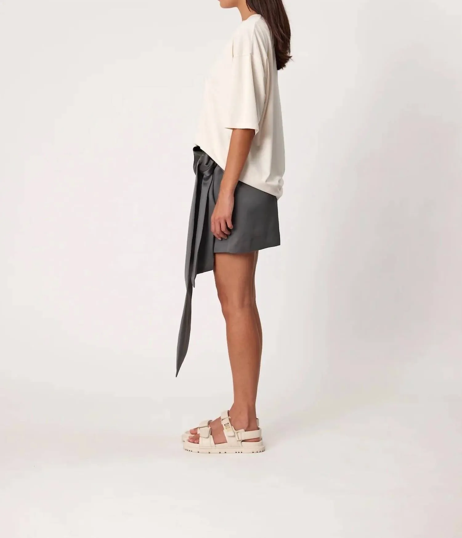 Elsie Mini Skirt In Smoke