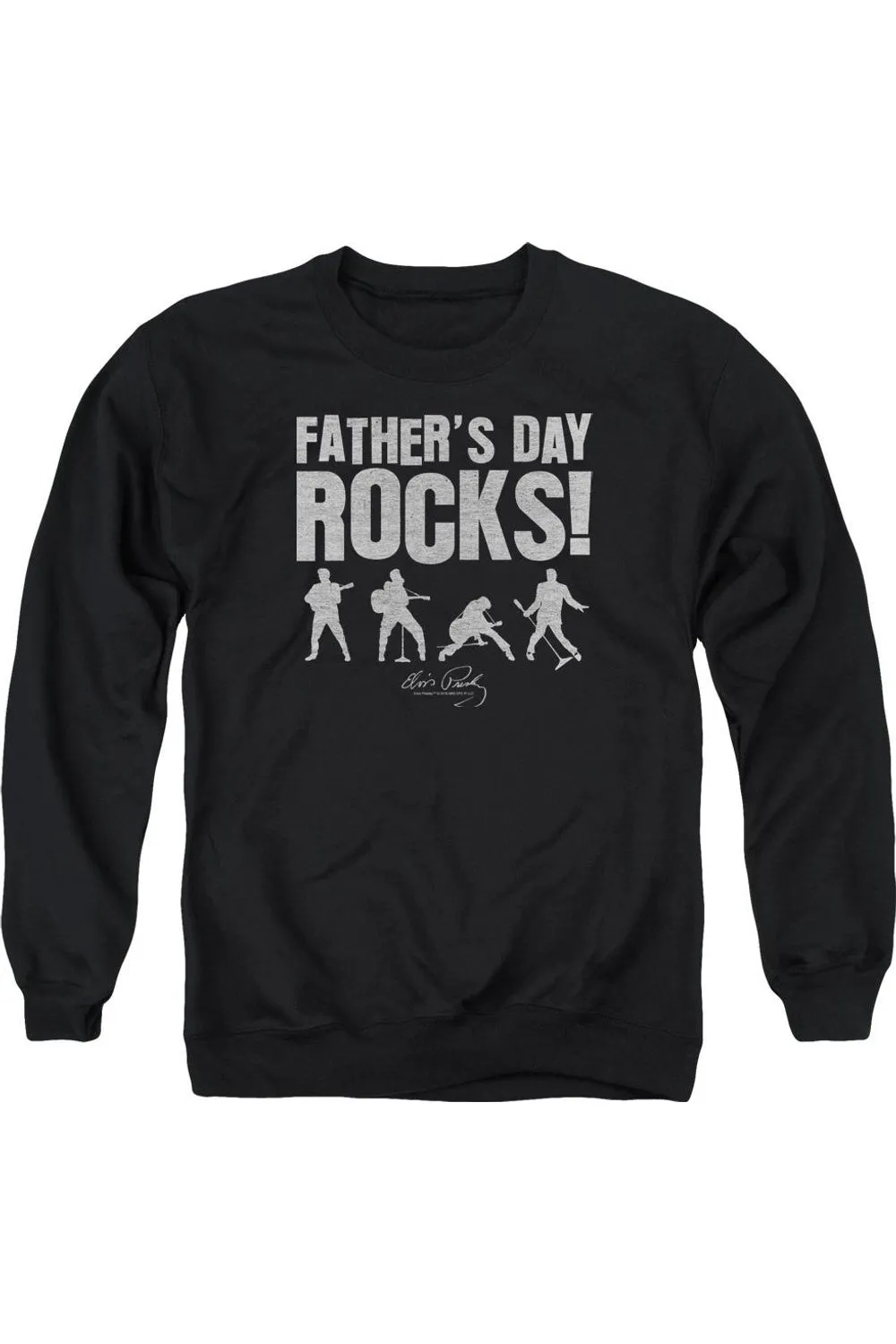 Elvis Presley Fathers Day Rocks Adult Crewneck Sweatshirt