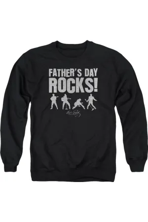 Elvis Presley Fathers Day Rocks Adult Crewneck Sweatshirt