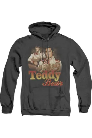 Elvis Presley Teddy Bear Adult Heather Hoodie