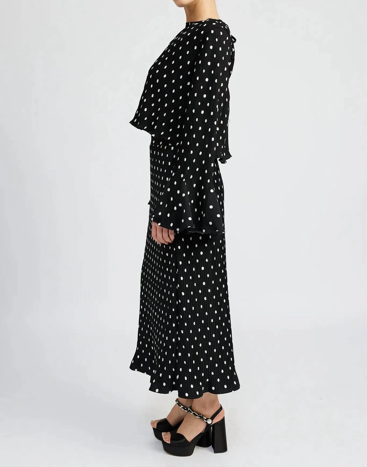 Emma Midi Skirt In Black White