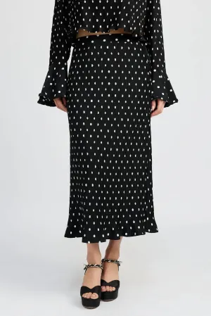 Emma Midi Skirt In Black White