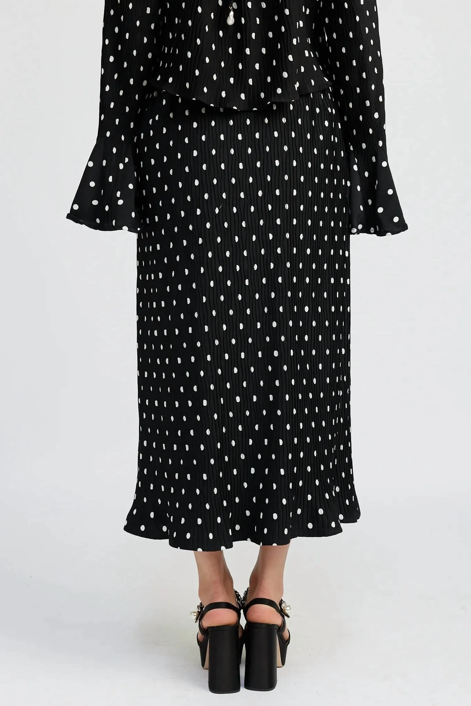 Emma Midi Skirt In Black White