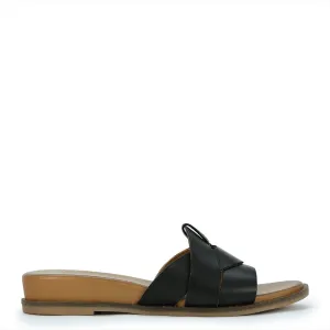 FLAME LEATHER SLIDE SANDALS