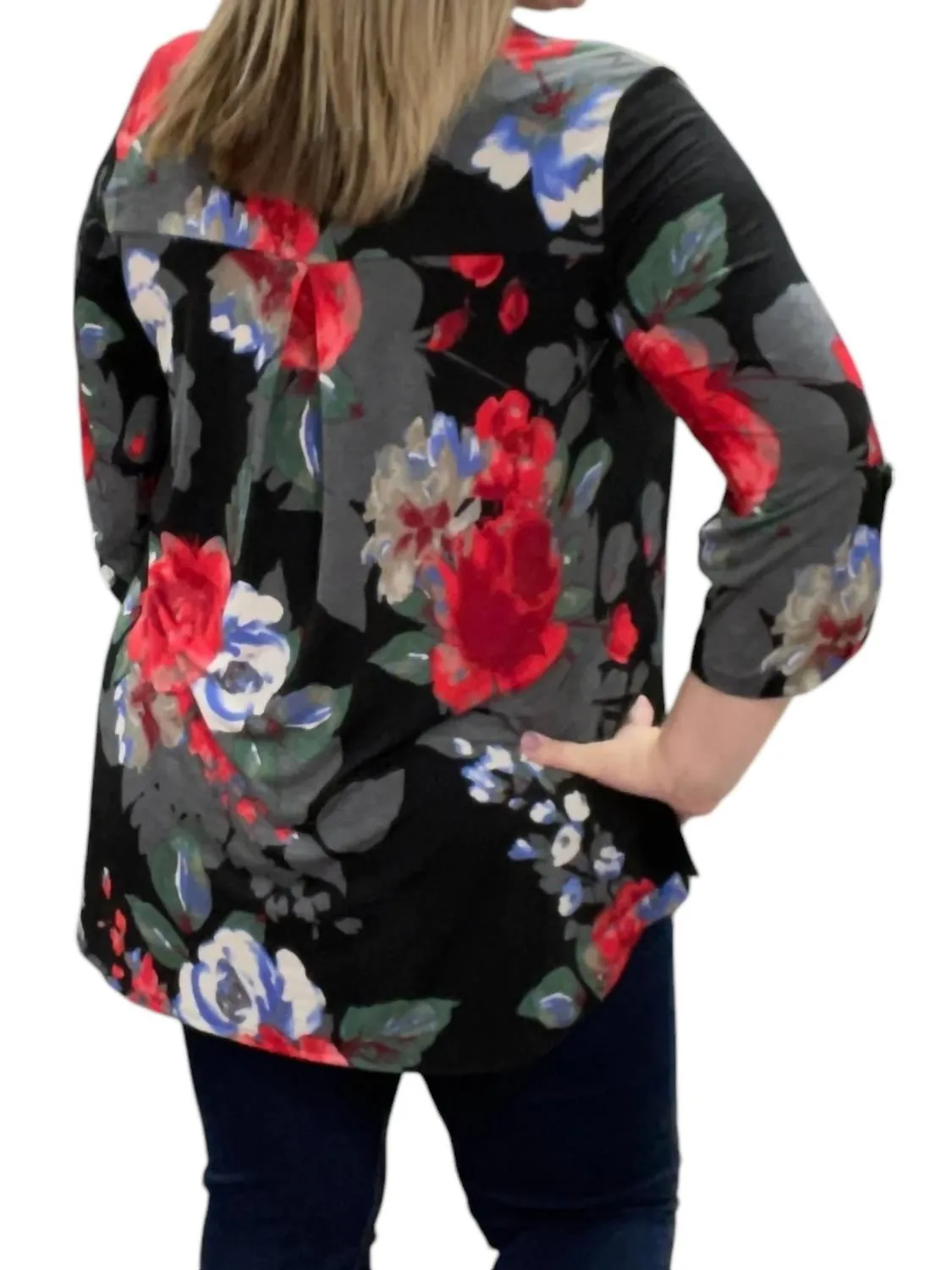 Floral Gabby Top In Multi Color