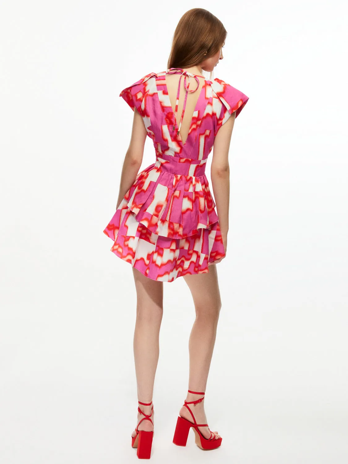 Flowy Printed Mini Dress