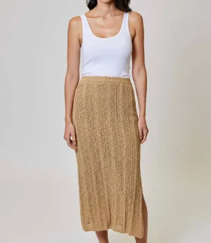 Francis Knit Skirt In Gold Camel