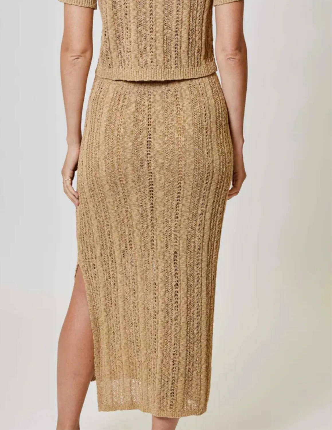 Francis Knit Skirt In Gold Camel