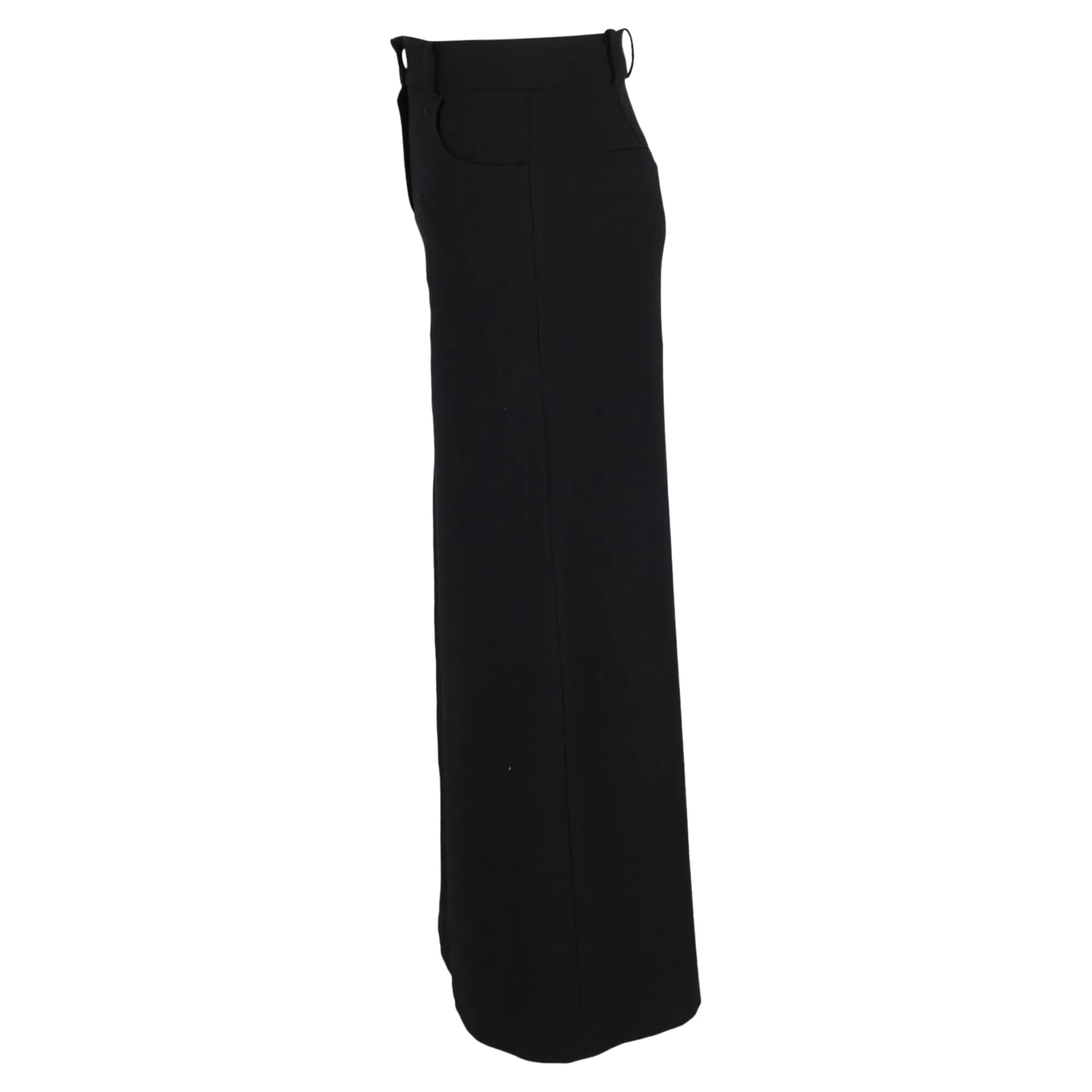 Frankie Shop Malvo Maxi Skirt in Black Wool