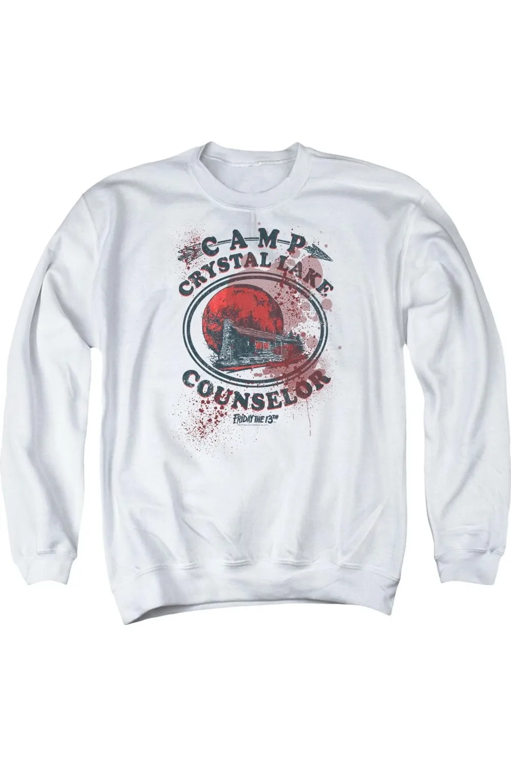 Friday the 13th Camp Counselor Victim Adult Crewneck Sweatshirt