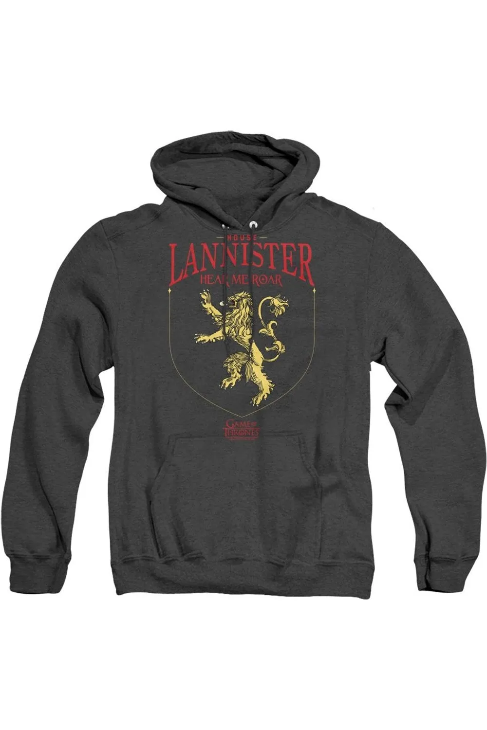 Game Of Thrones House Lannister Sigil Adult Heather Hoodie / Hooded Sweatshirt