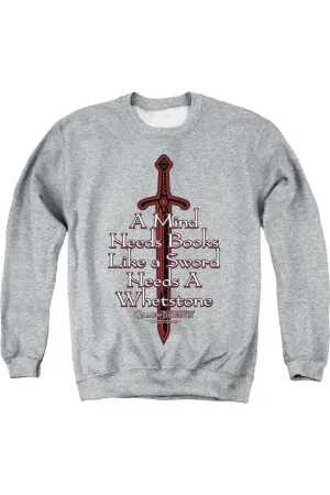 Game Of Thrones The Mind Needs Books Adult Crewneck Sweatshirt