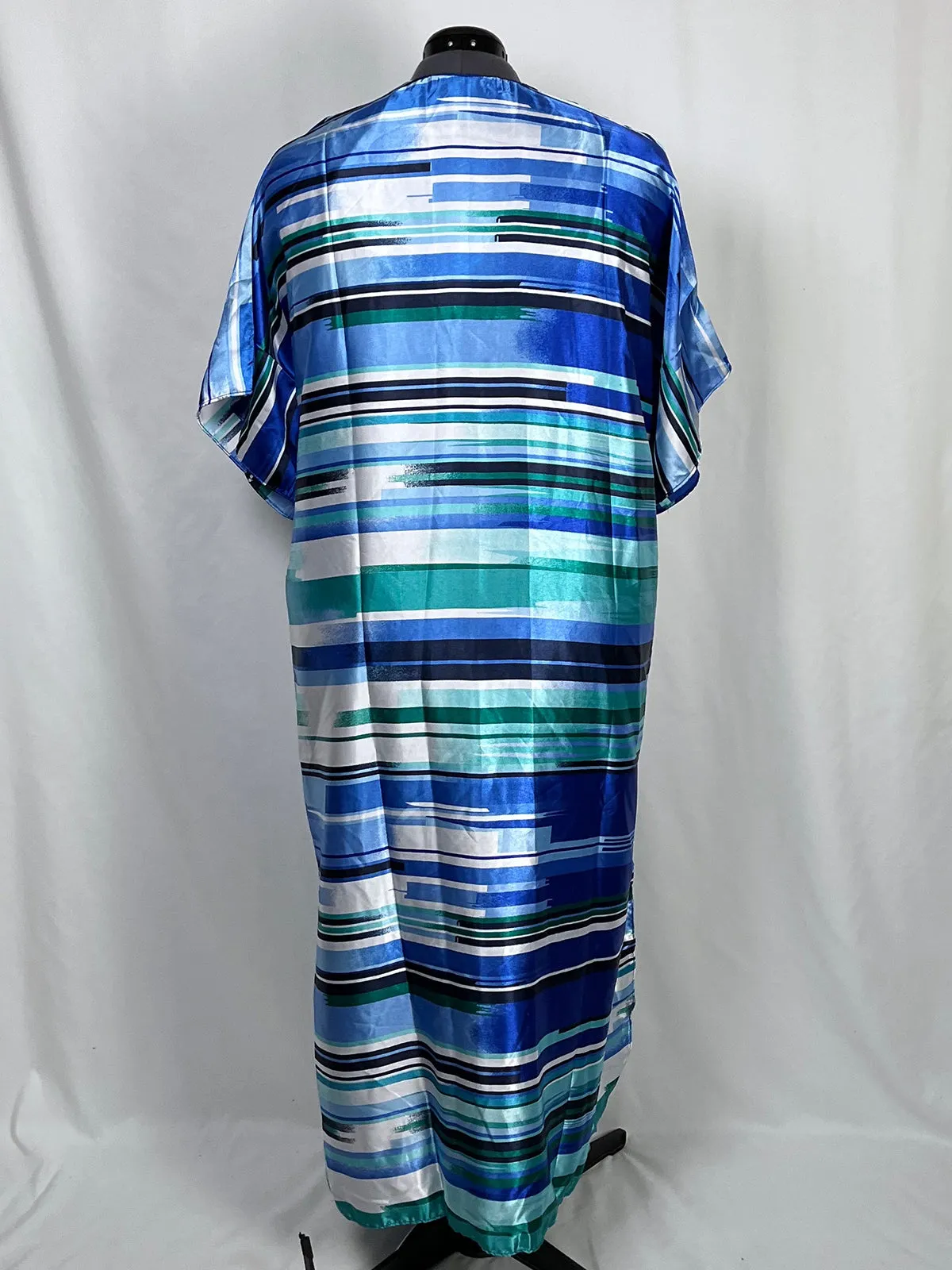 Generation 524 Size Open Blue & White Stripe Caftan NWT