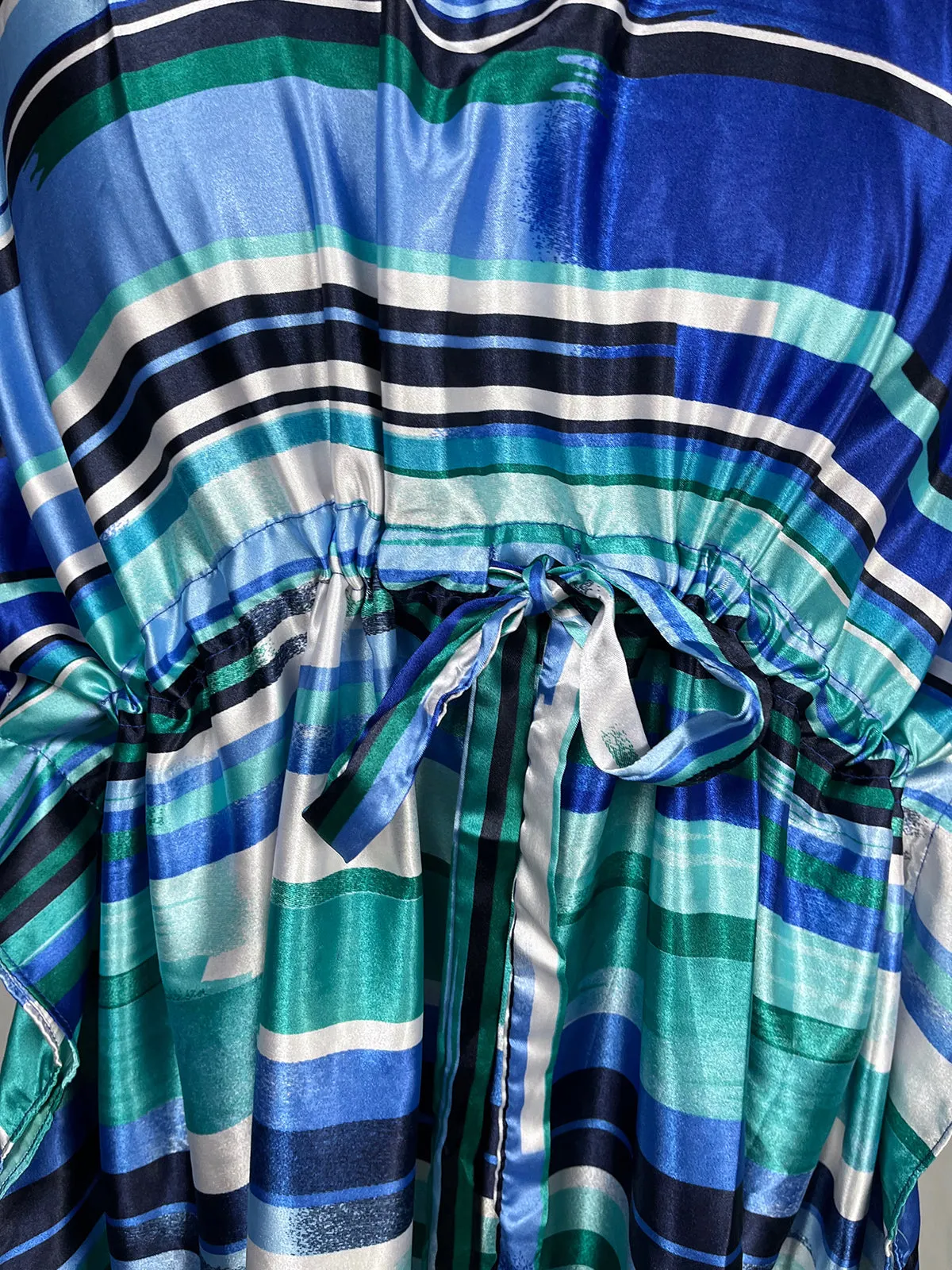 Generation 524 Size Open Blue & White Stripe Caftan NWT