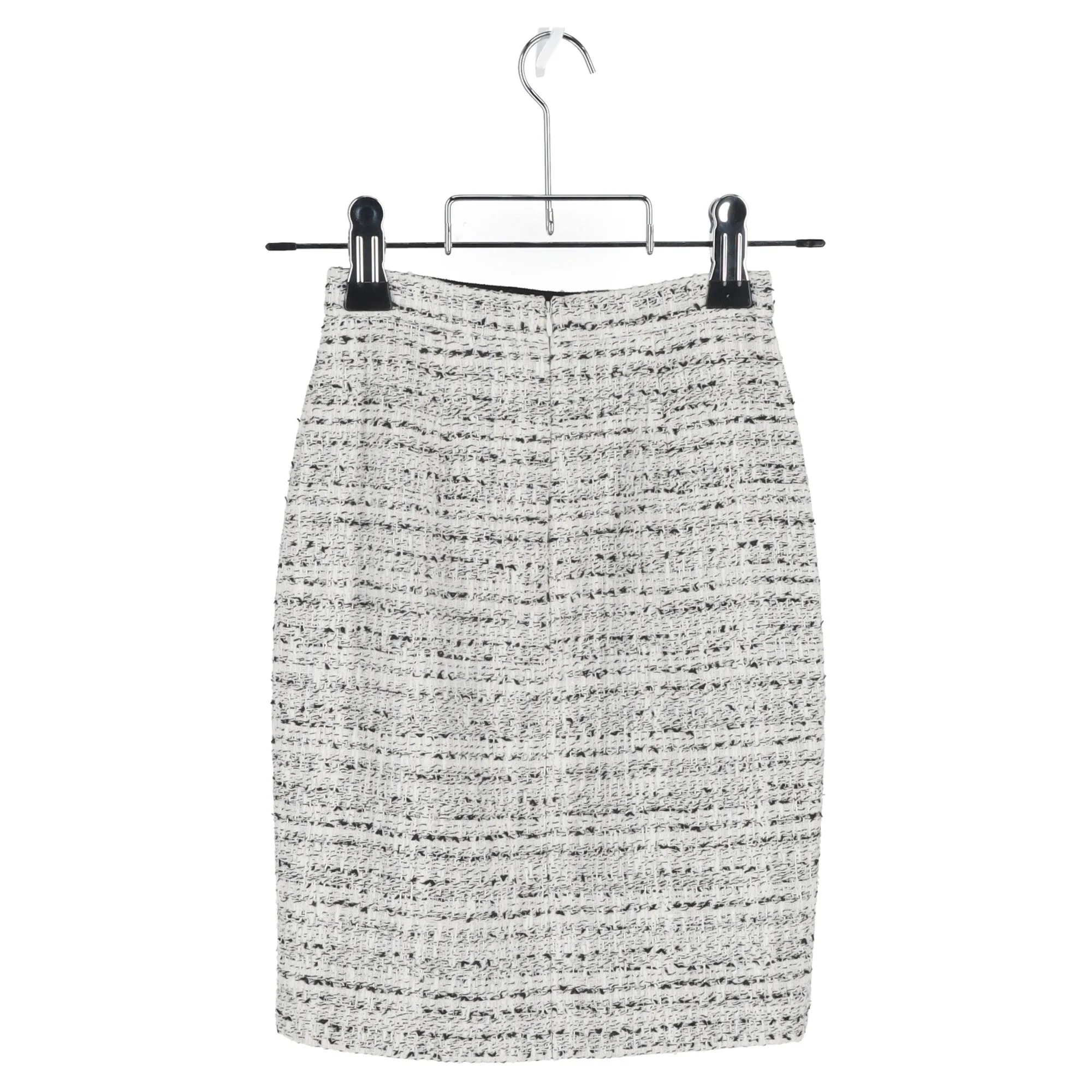 Giambattista Valli Tweed Skirt in White Wool
