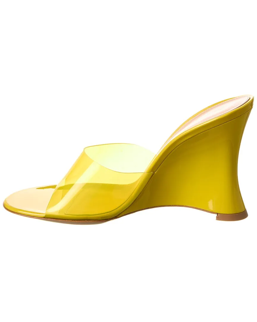 Gianvito Rossi Futura 95 Vinyl & Patent Wedge Sandal