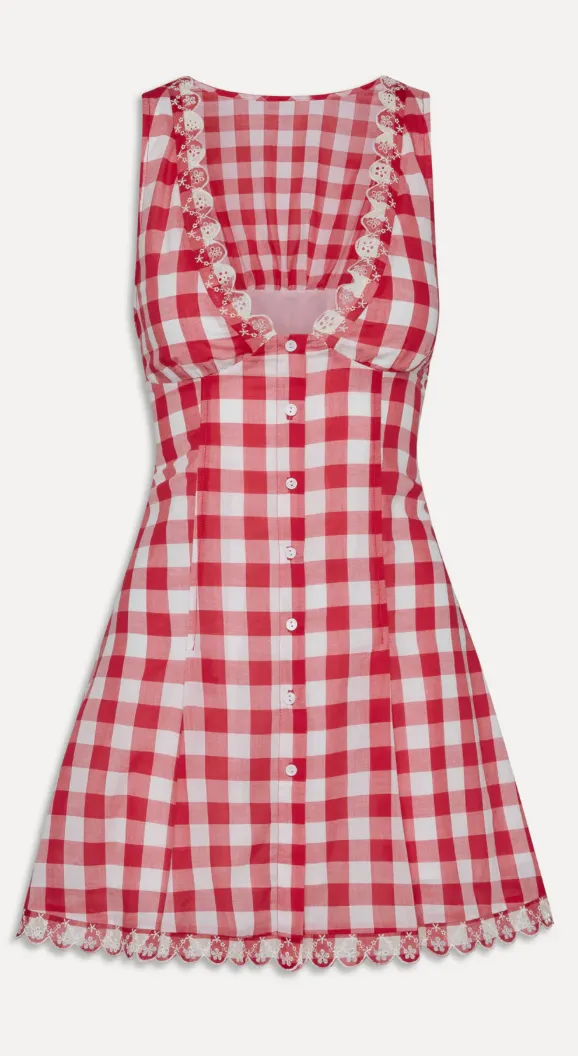 Gingham Mini Dress by Frankie's Bikinis x BELLA HADID