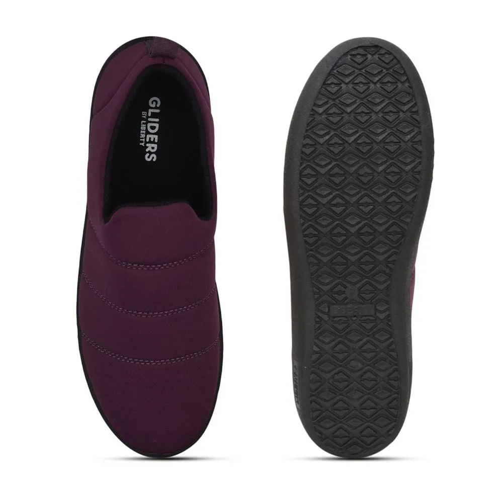 Gliders (Purple) Casual Slip on Shoes For Ladies Harvey-30 By Liberty