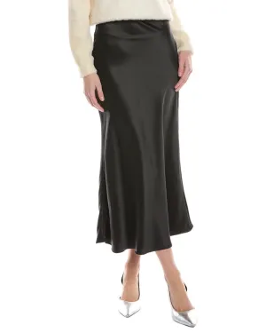 Gracia Satin Fishtail Midi Skirt