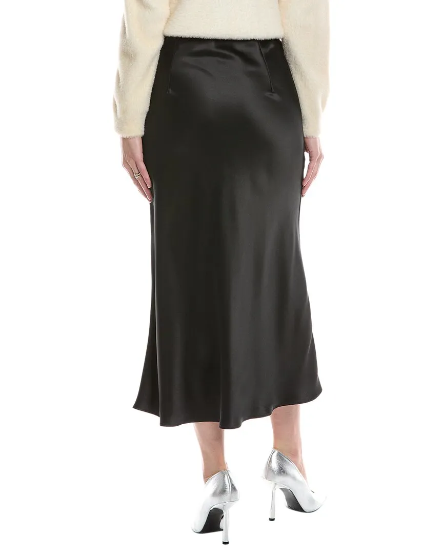 Gracia Satin Fishtail Midi Skirt