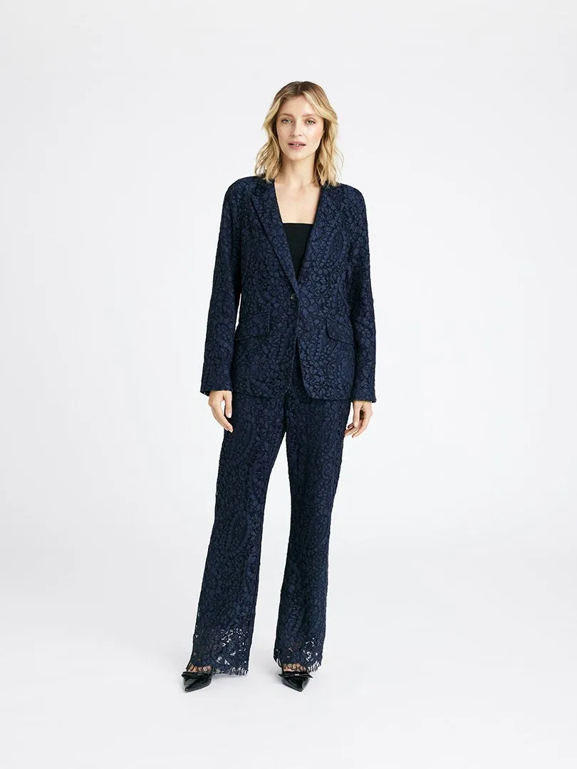 Gustav Suszann Navy Lace Blazer