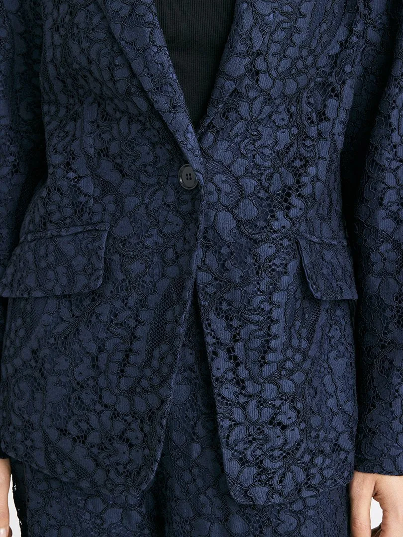 Gustav Suszann Navy Lace Blazer