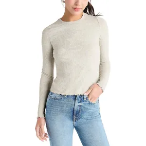 Hailey Ribbed Knit Top In Heather Grey
