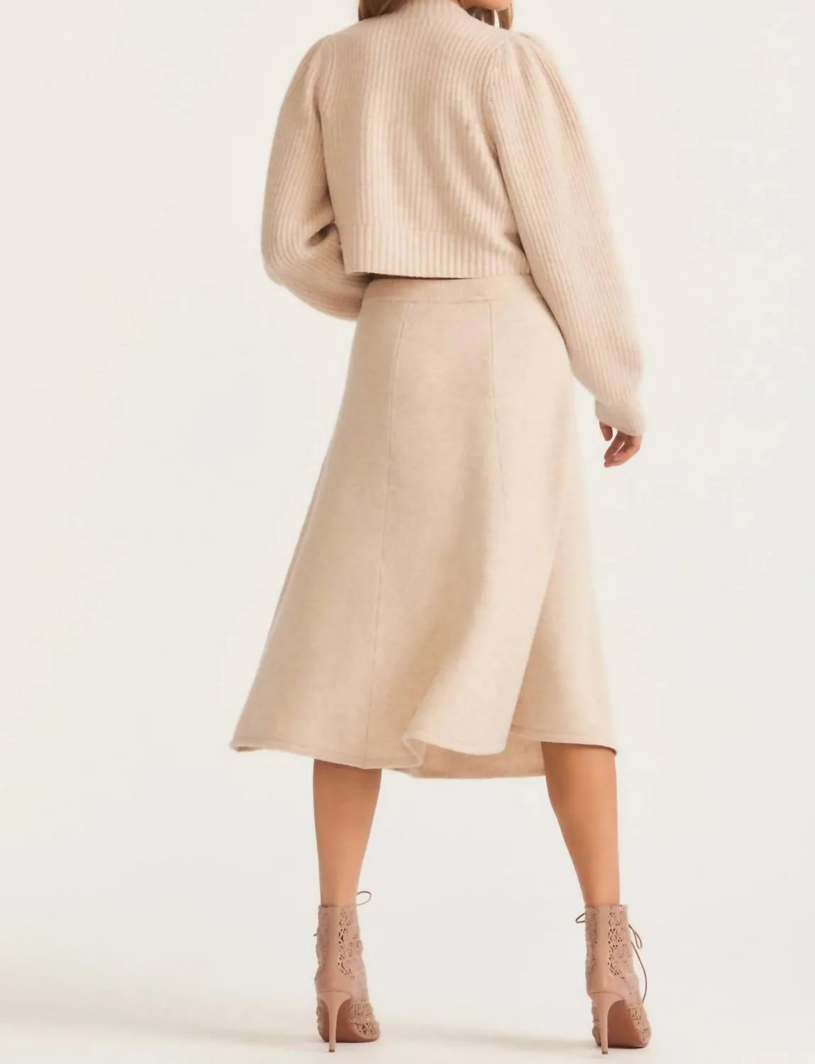 Hardin Midi Skirt In Wheat