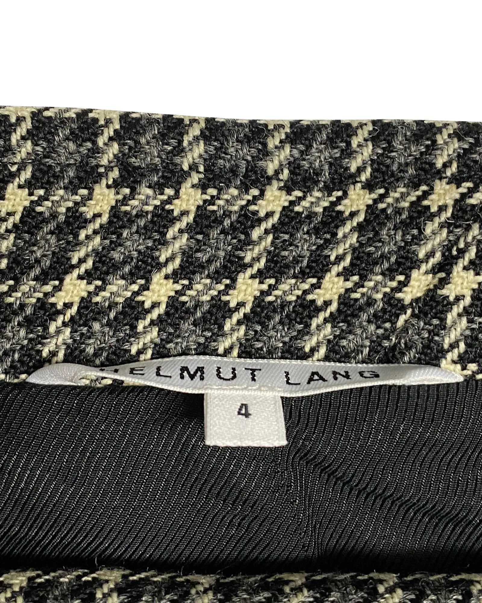 Helmut Lang Checked Mini Skirt in Multicolor Wool