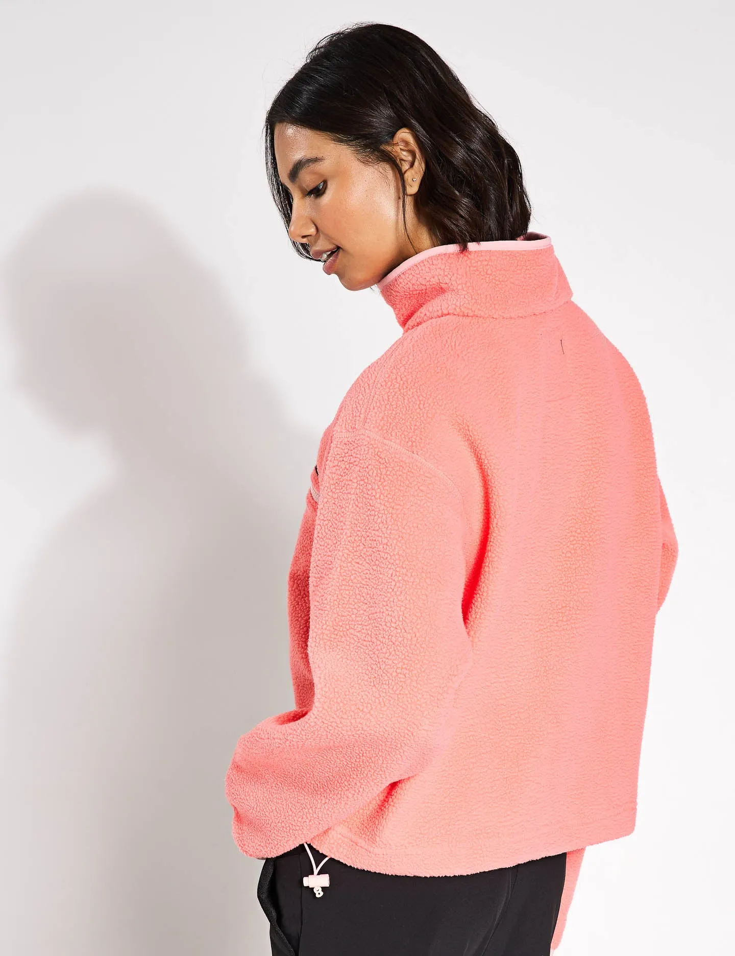 Helvetia II Cropped Sherpa Half Snap Fleece - Alpenglow
