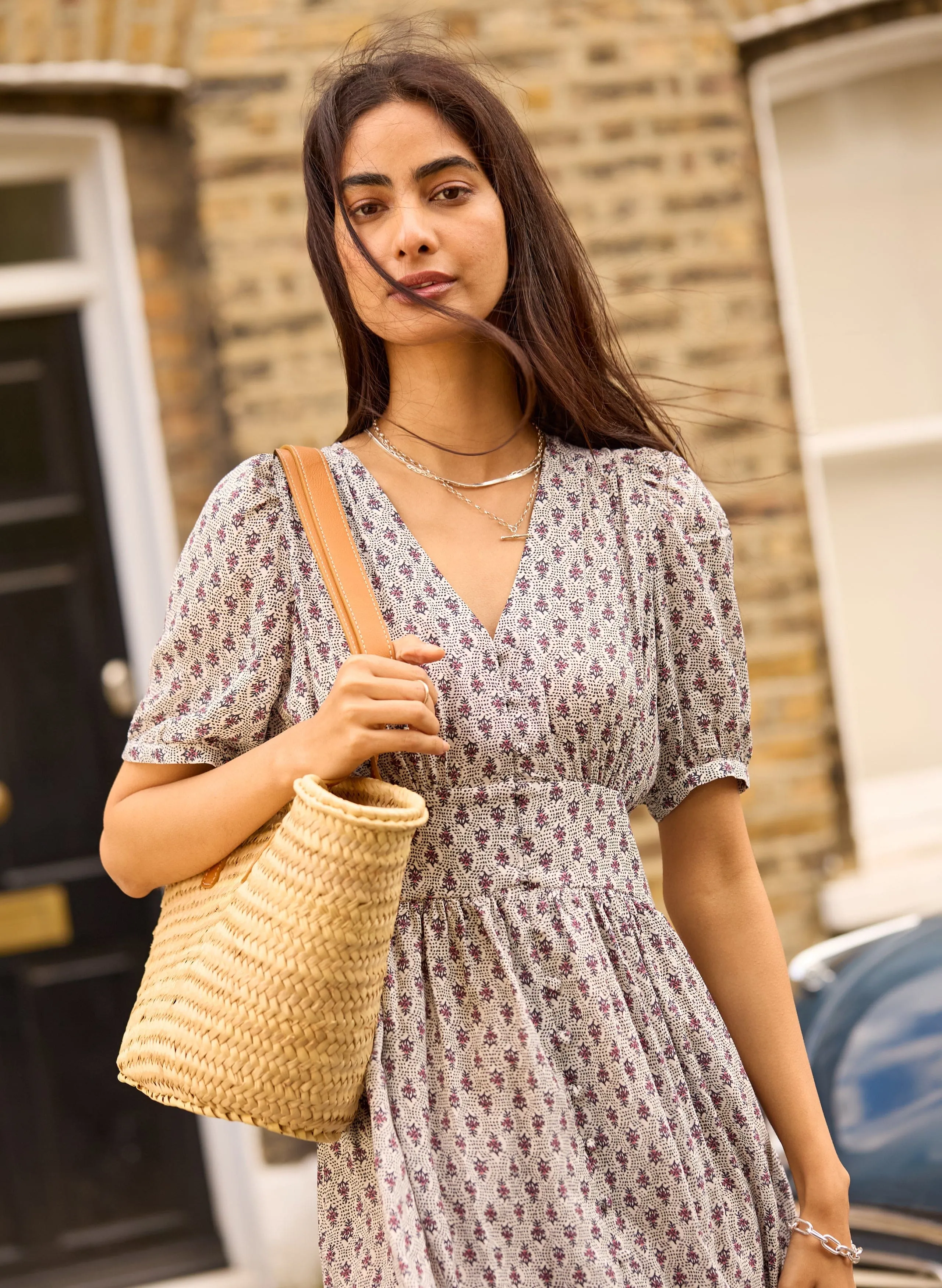 Holly LENZING™ ECOVERO™ Dress | Navy Sprig